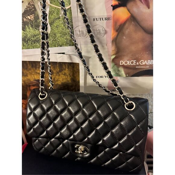 Quilted chain leather shoulder bag - Picture 5 of 16